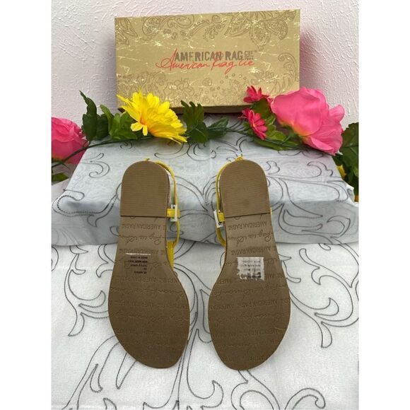 American Rag Coke/Krista Strap Sandals/Yellow/Size 5 - Picture 5 of 7